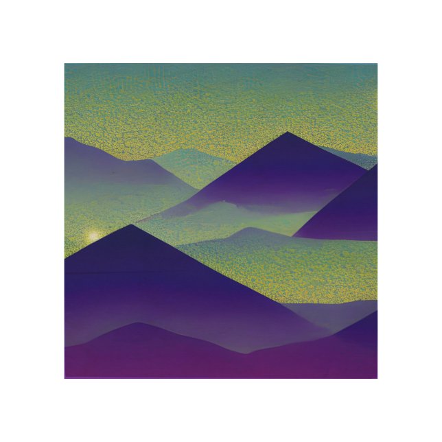 Abstract Landscape Fallen Star 23 Wood Wall Art (Front)