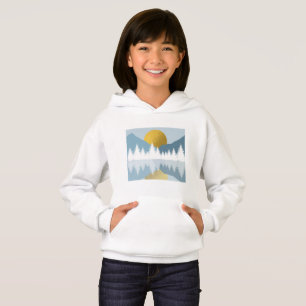 Abstract Landscape Golden Winter Sunset Sunrise  Hoodie