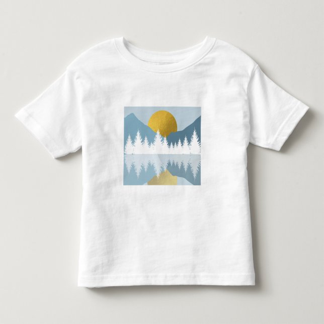 Abstract Landscape Golden Winter Sunset Sunrise Toddler T-shirt (Front)