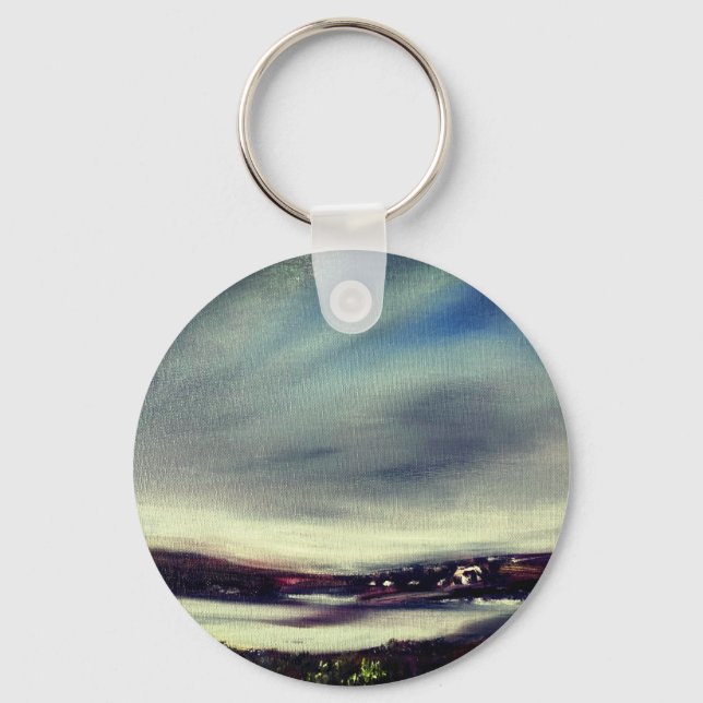 Abstract Landscape  Keychain (Front)