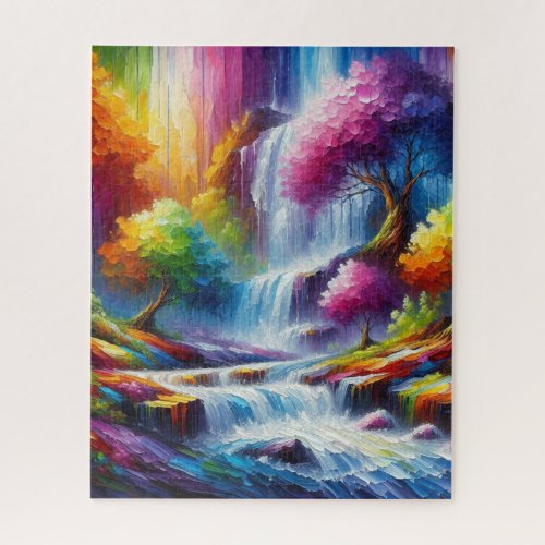 Abstract Landscape Painting AI Generated Vertical Jigsaw Puzzle