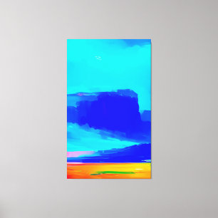 Abstract Landscape Painting Colorful Modern Canvas Print