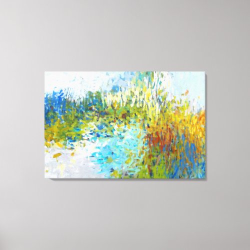 Abstract Landscape Painting Impressionist 24x36 Canvas Print