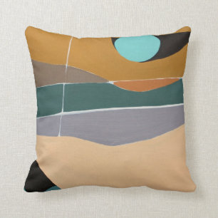 Abstract Landscape Painting Pillow