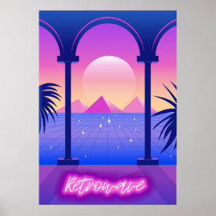 Abstract landscape poster
