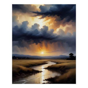 Abstract Landscape Poster Background Wallpaper Art