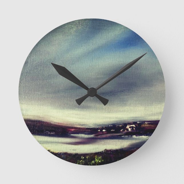 Abstract Landscape  Round Clock (Front)