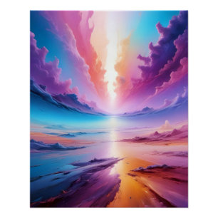 Abstract Landscape Sky Space Background Wallpaper  Poster
