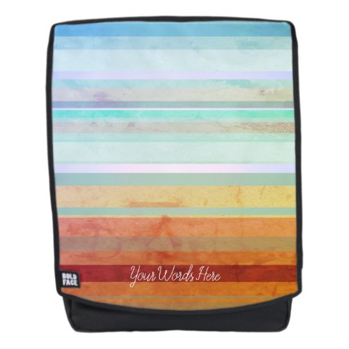 Abstract Landscape Stripes  Your Words Backpack