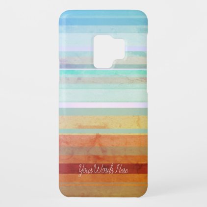 Abstract Landscape Stripes &amp; Your Words Case-Mate Samsung Galaxy S9 Case