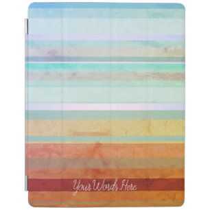 Abstract Landscape Stripes & Your Words iPad Smart Cover