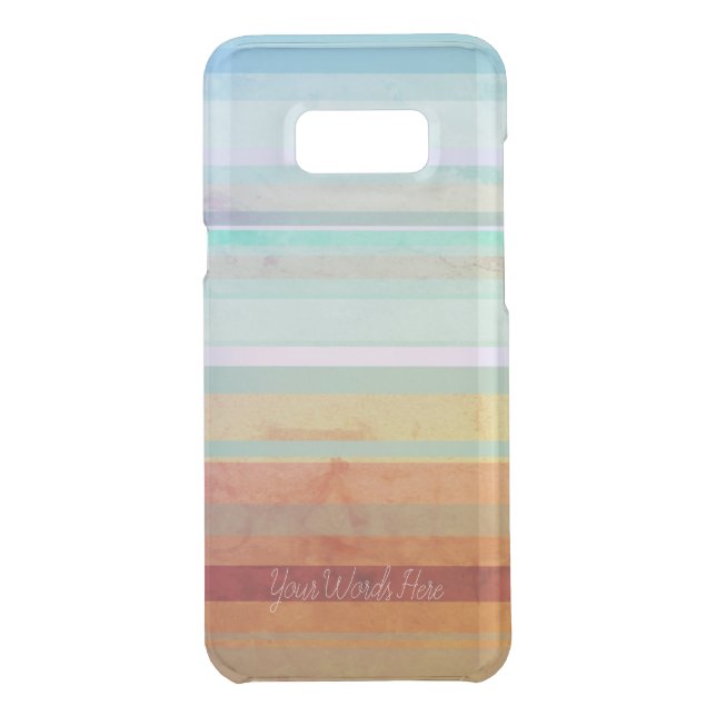 Abstract Landscape Stripes & Your Words Uncommon Samsung Galaxy Case (Back)