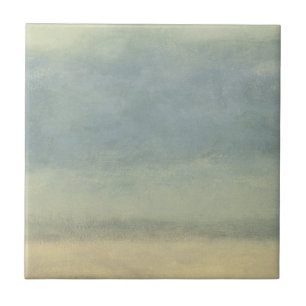 Abstract Landscape with Overcast Sky Ceramic Tile