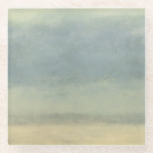 Abstract Landscape with Overcast Sky Glass Coaster (Front)