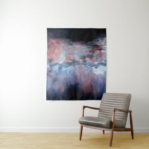 Abstract Landscape with Vibrant Hues v3 Tapestry