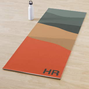 Abstract landscape yoga mat
