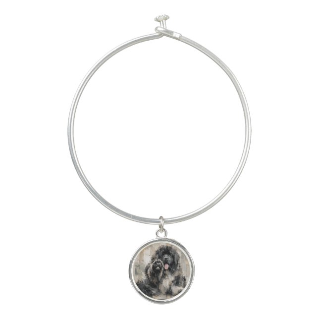 Abstract Landseer Bangle Bracelet (Front)