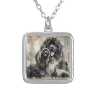Abstract Landseer Silver Plated Necklace