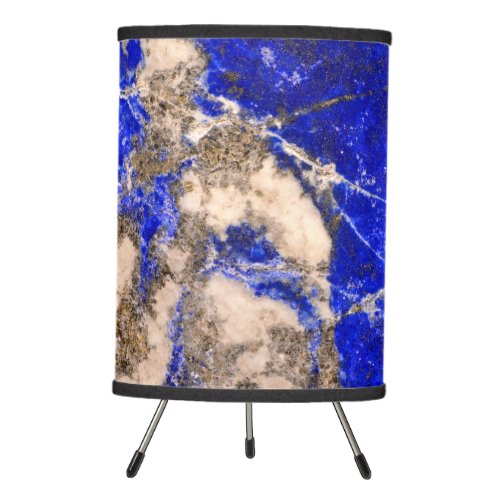 Abstract Lapis Blue gray Granite pattern  Tripod Lamp