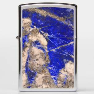 Abstract Lapis Blue gray Granite pattern Zippo Lighter
