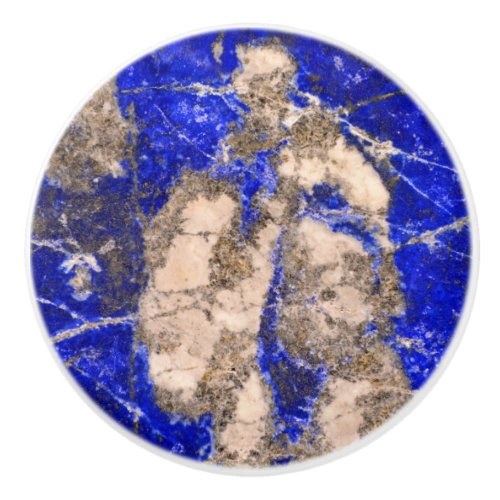 Abstract Lapis Lazuli Blue Granite Ceramic Knob