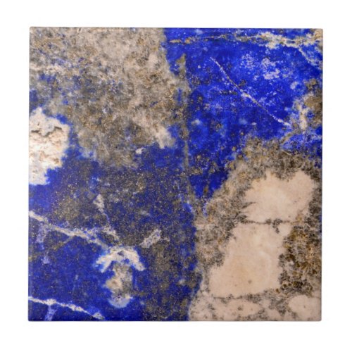 Abstract Lapis Lazuli Blue Granite Ceramic Tile
