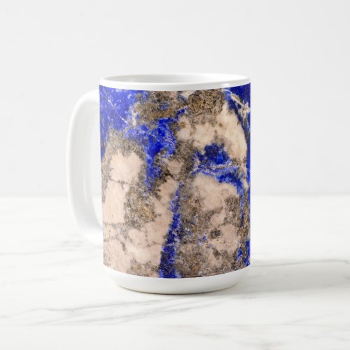 Abstract Lapis Lazuli Blue Granite Coffee Mug