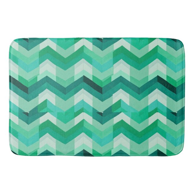 Abstract Large Chevron Bath Mat (Front)