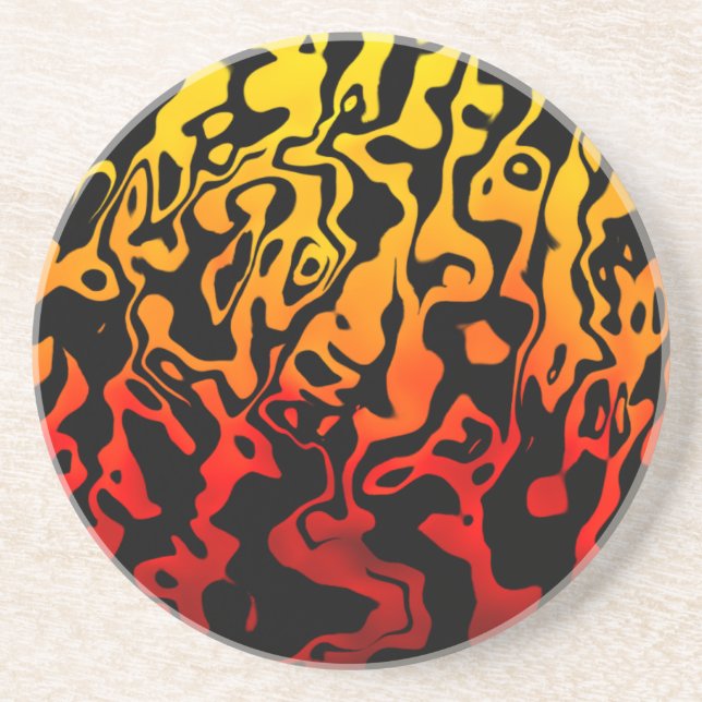 Abstract Lava Sandstone Coaster (Front)