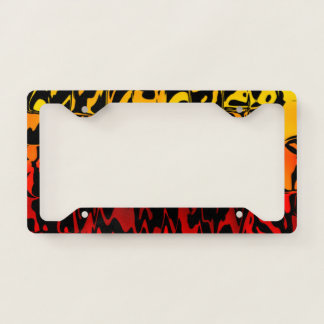 Abstract Lava Swirl License Plate Frame
