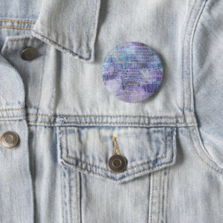 Abstract Lavender Alcohol Ink with Fine Lines Button