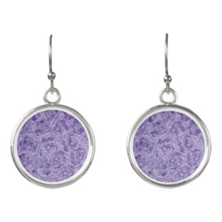 Abstract Lavender and Purple Earrings