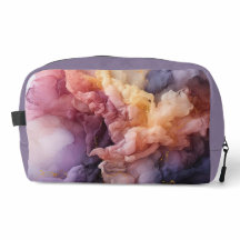 Abstract Lavender Floral Cloud Ink Landscape