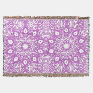 Abstract Lavender Mandala Kaleidoscope Blankets