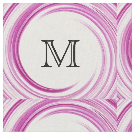Abstract Lavender Swirl Monogram Fabric