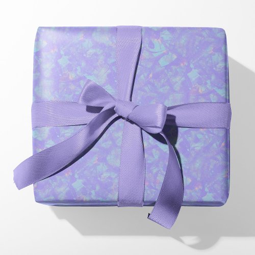 Abstract Lavender Turquoise and Pink Monoprint Wrapping Paper