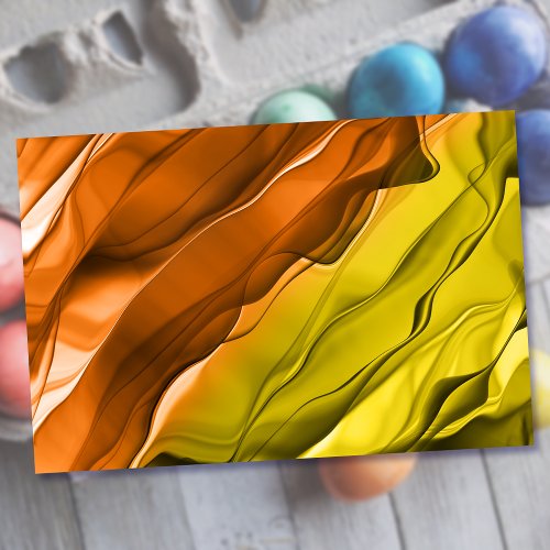 Abstract Layered Tie Dyeing Orange Yellow Craft Tissue Paper