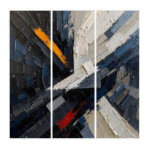 Abstract Layers in Motion Triptych Wall Art