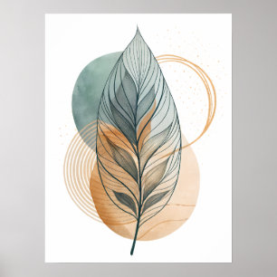 Abstract Leaf Art Poster