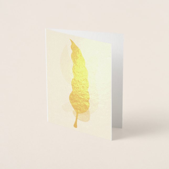 Abstract leaf design  foil card (Front)