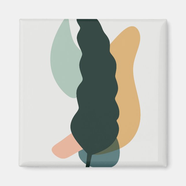 Abstract leaf design  magnet (Front)