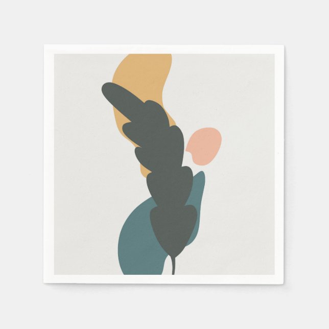 Abstract leaf design  napkins (Front)