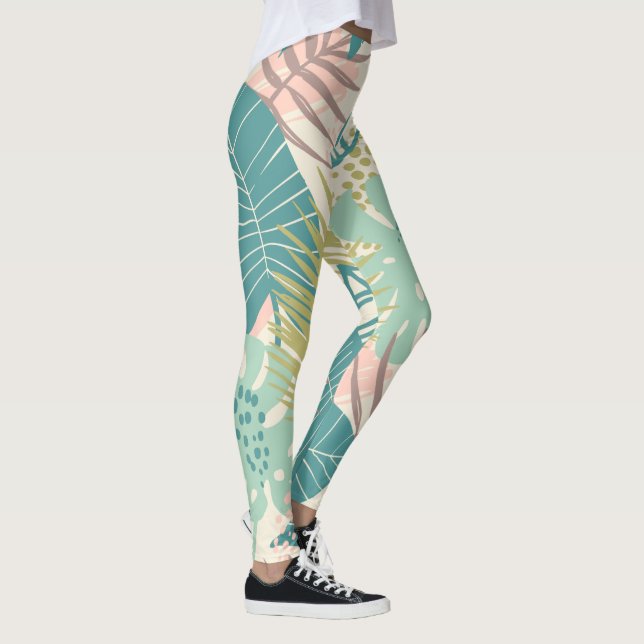 Abstract Leaf Pattern leggings (Right)