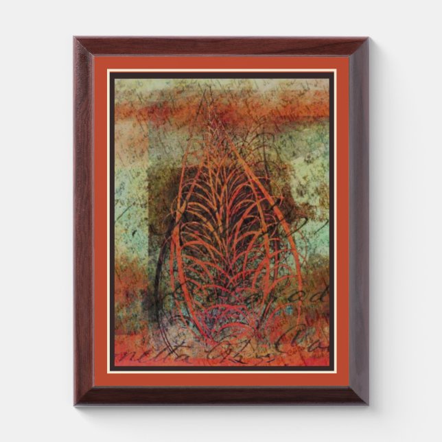 Abstract leaf Plaque (Vertical)