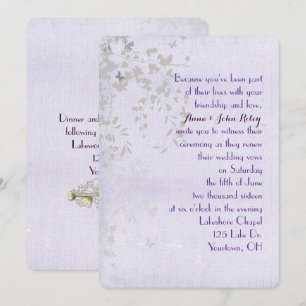 Abstract Leaf Wedding Vow Renewal Invitation