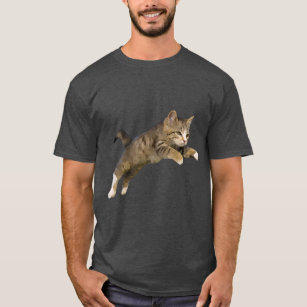 Abstract Leaping Cat T-Shirt