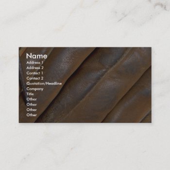 Abstract Leather Baseball Glove Business Card by inspirelove at Zazzle
