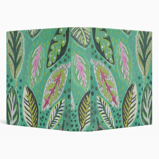 Abstract Leaves 3 Ring Binder