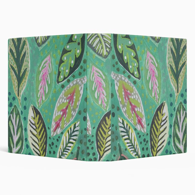 Abstract Leaves  3 Ring Binder (Background)