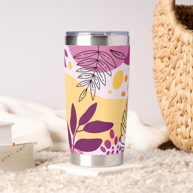 Abstract Leaves  Insulated Tumbler (Living Room (Rotated))